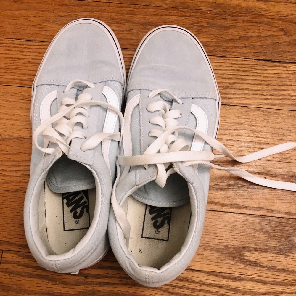 Baby blue old skool vans